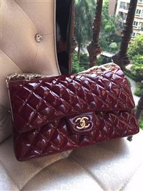 Chanel A1113 large paint lambskin handbag wine bag 5891