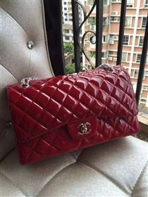 Chanel A1113 large paint lambskin handbag wine bag 5892