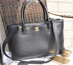 Chanel A66439 lambskin large shopping tote handbag black bag 5802