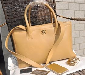 Chanel A66439 lambskin large shopping tote handbag apricot bag 5803