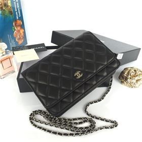 Chanel A33814 lambskin small woc handbag black bag 5819