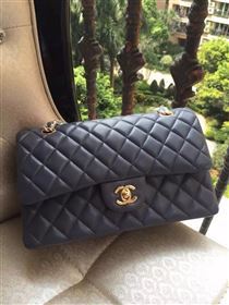 Chanel A1112 lambskin classic flap handbag gray bag 5831