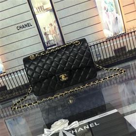 Chanel A1112 caviar lambskin flap handbag black bag 5944