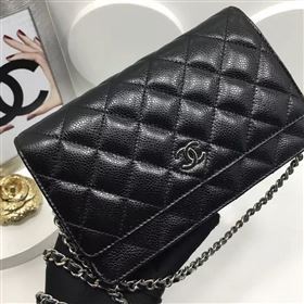 Chanel A33814 caviar lambskin small woc handbag black bag 5981