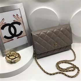 Chanel A33814 caviar lambskin small woc handbag gray bag 5985