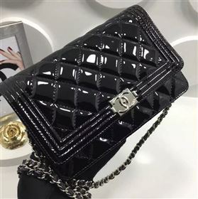 Chanel A33815 paint small le boy woc handbag black bag 5988