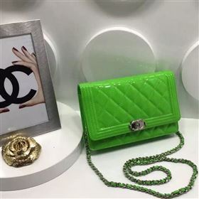 Chanel A33815 paint small le boy woc handbag green bag 5989