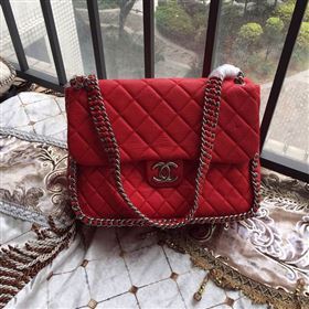 Chanel A94005 deerskin large tote handbag red bag 5999