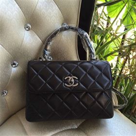 Chanel A92236 lambskin black tote handbag shoulder bag 5903