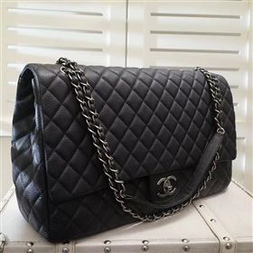 chaneI A91169 calfskin X large travel handbag black bag 5924