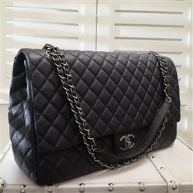 Chanel A91169 calfskin X large travel handbag black bag 5924