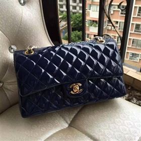 Chanel A1112 paint lambskin flap handbag blue bag 5928