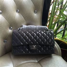 Chanel A1112 paint lambskin flap handbag gray bag 5932