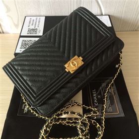 Chanel A33815 caviar lambskin woc handbag black bag 6045