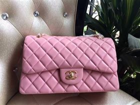 Chanel A1113 lambskin large classic pink flap bag 6062