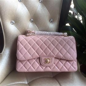 Chanel A1113 caviar lambskin large pink flap bag 6064