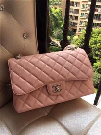 Chanel A1113 caviar lambskin large pink flap bag 6065