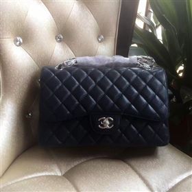 Chanel A1113 caviar lambskin large black flap bag 6069