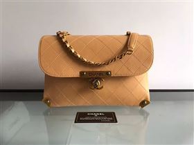 Chanel A93515 calfskin shoulder apricot tote bag 6088