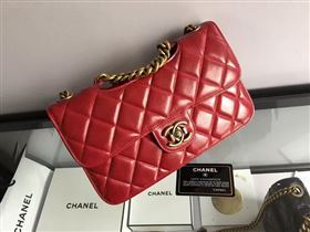 Chanel A68320 calfskin shoulder red flap bag 6092