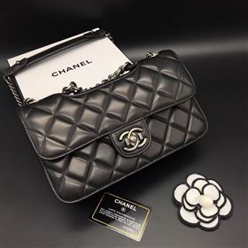 Chanel A68320 calfskin shoulder black flap bag 6094