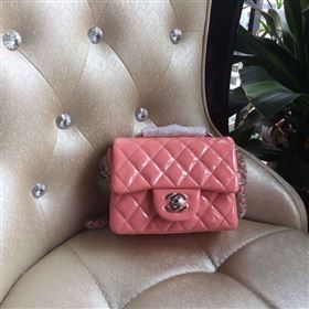 Chanel A1115 paint lambskin small flap handbag pink bag 6007