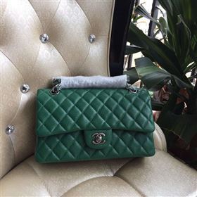 Chanel A1112 caviar lambskin flap handbag green bag 6009