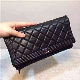 Chanel A67011 caviar large clutch handbag black bag 6027