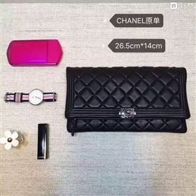 Chanel A67011 caviar large clutch handbag black bag 6028