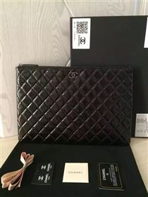 Chanel A82254 paint large clutch handbag black bag 6035