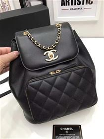 Chanel A93748 caviar lambskin backpack black bag 6149