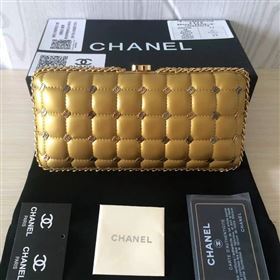 Chanel A94433 lambskin evening clutch handbag gold bag 6101