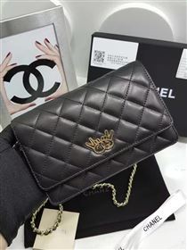 Chanel A32257 lambskin small woc handbag black bag 6112