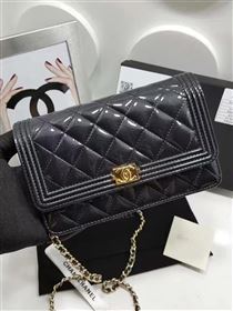 Chanel A80287 paint lambskin small black woc bag 6113