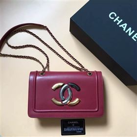 Chanel A93484 lambskin shoulder tote wine flap bag 6120