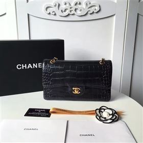 chaneI A1112 lambskin classic flap handbag black bag 6128