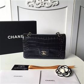 chaneI A1112 lambskin classic flap handbag black bag 6129