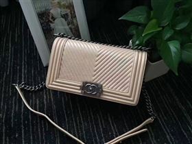 Chanel A67086 lambskin new V medium le apricot boy bag 6242