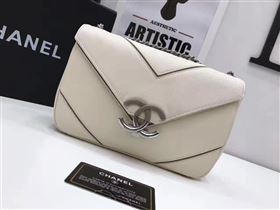Chanel lambskin new flap white handbag shoulder bag 6246