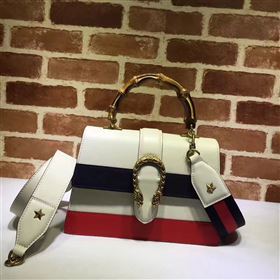 Gucci tri cream bamboo top shoulder handle bag 6267