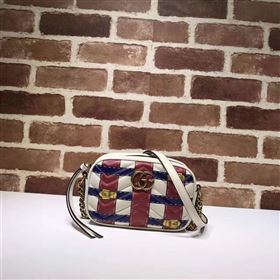 Gucci mini GG shoulder cream wine v bag 6271