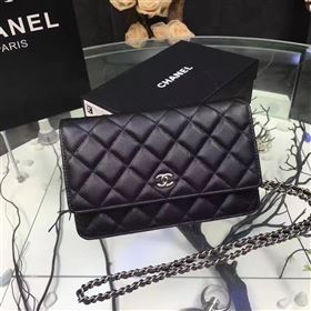 Chanel A33814 small caviar lambskin black woc bag 6206