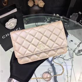 Chanel A33814 small caviar lambskin apricot woc bag 6207