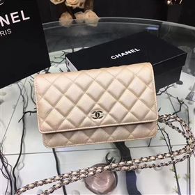 Chanel A33814 small caviar lambskin apricot woc bag 6208