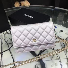 Chanel A33814 small caviar lambskin silver woc bag 6209