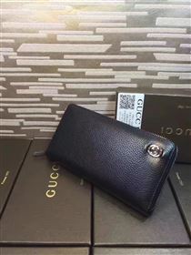 Gucci GG black wallet zipper bag 6361