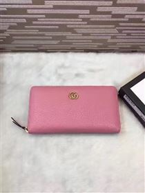 Gucci zipper pink wallet GG bag 6364