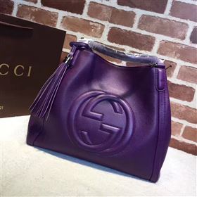 Gucci soho tote purple handbag shoulder bag 6378