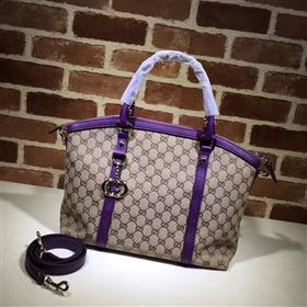 Gucci GG gray purple tote handbag shoulder bag 6381