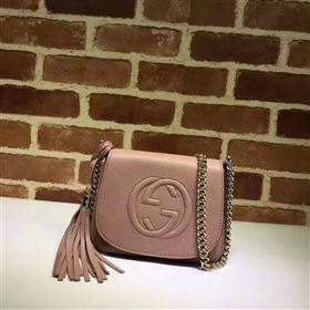 Gucci mini pink soho shoulder tassel bag 6389